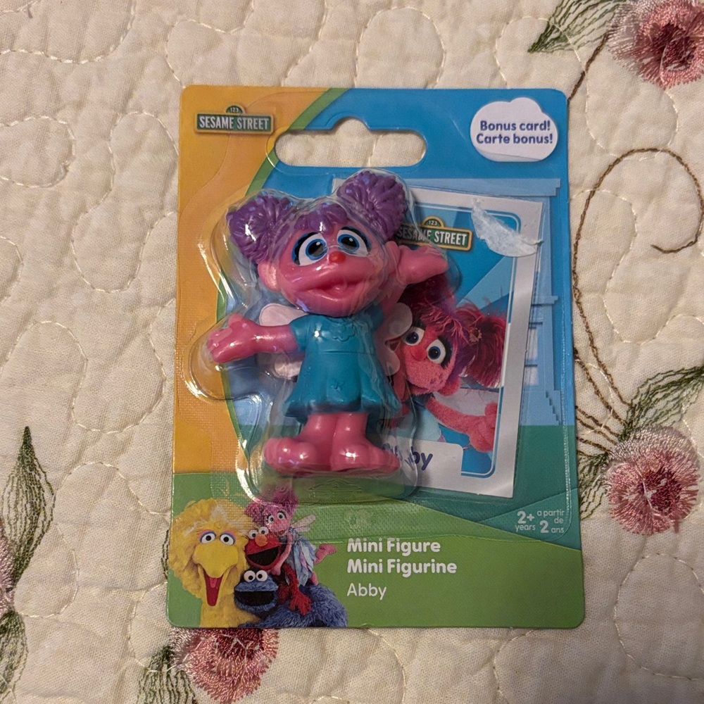 Sesame Street Abby Cadabby Pink Purple Figure with Teal Dress